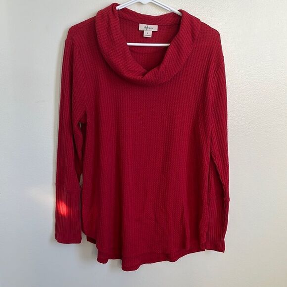 Red Cowl Neck Top - Picture 1 of 8